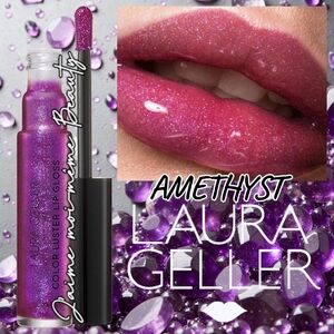 Laura Geller Amethyst Glaze Shine Lip Gloss - Shimmering Purple Pink Sparkle
